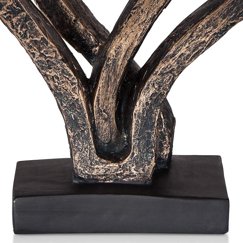 Image 4 Interlocking Hearts 11 3/4 inch High Bronze Finish Sculpture more views