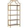International Lux 30"W Gold and Deco Stone 5-Shelf Bookcase