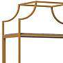 3_International Lux 30"W Gold and Deco Stone 5-Shelf Bookcase more views