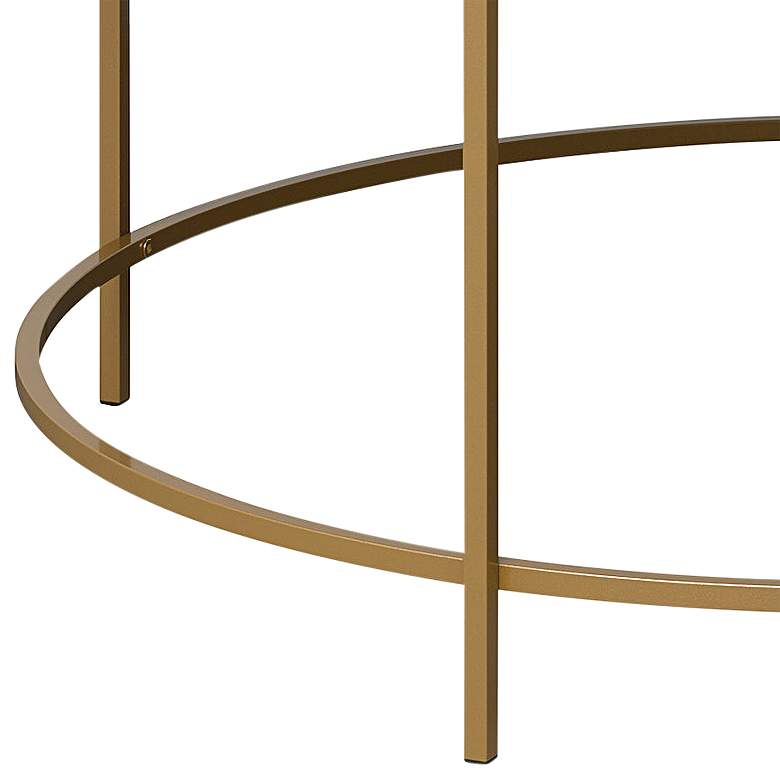 Image 4 International Lux 36"W Sindoori Mango and Gold Coffee Table more views