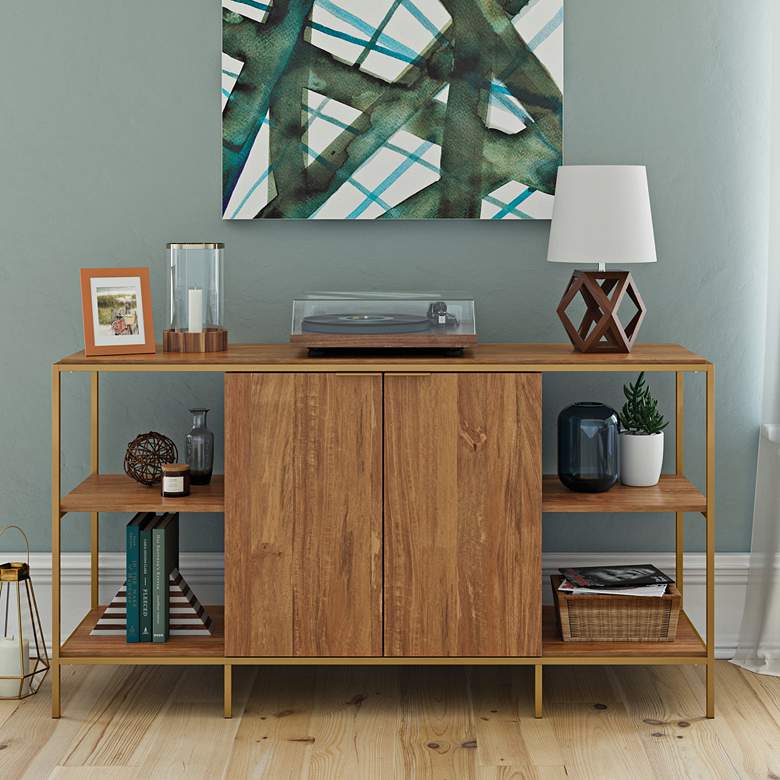 Image 1 International Lux 60 1/2"W Sindori Mango Entertain Credenza
