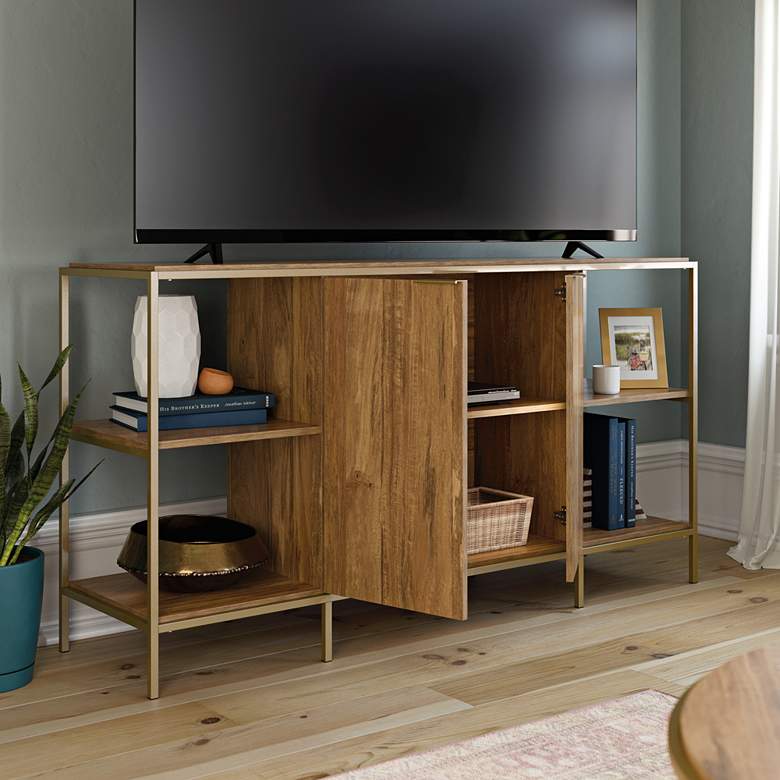 Image 7 International Lux 60 1/2"W Sindori Mango Entertain Credenza more views