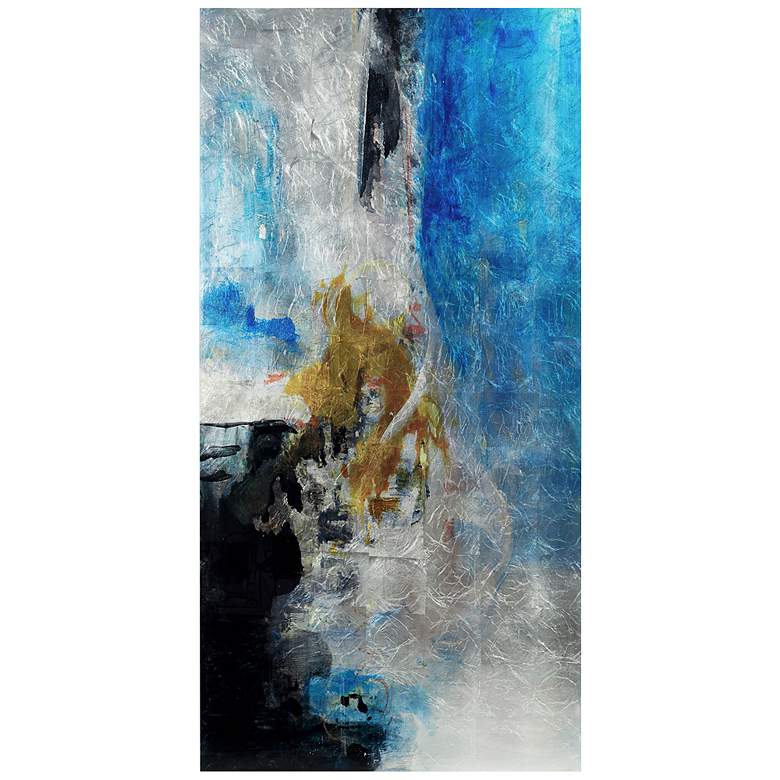 Image 2 Interplay Abstract II 36 inch x 72 inch Frameless Glass Wall Art