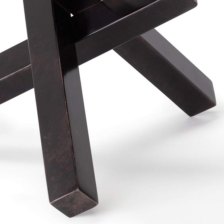 Image 3 Intersecting 12 3/4" Wide Black Zinc Iron Figurine more views