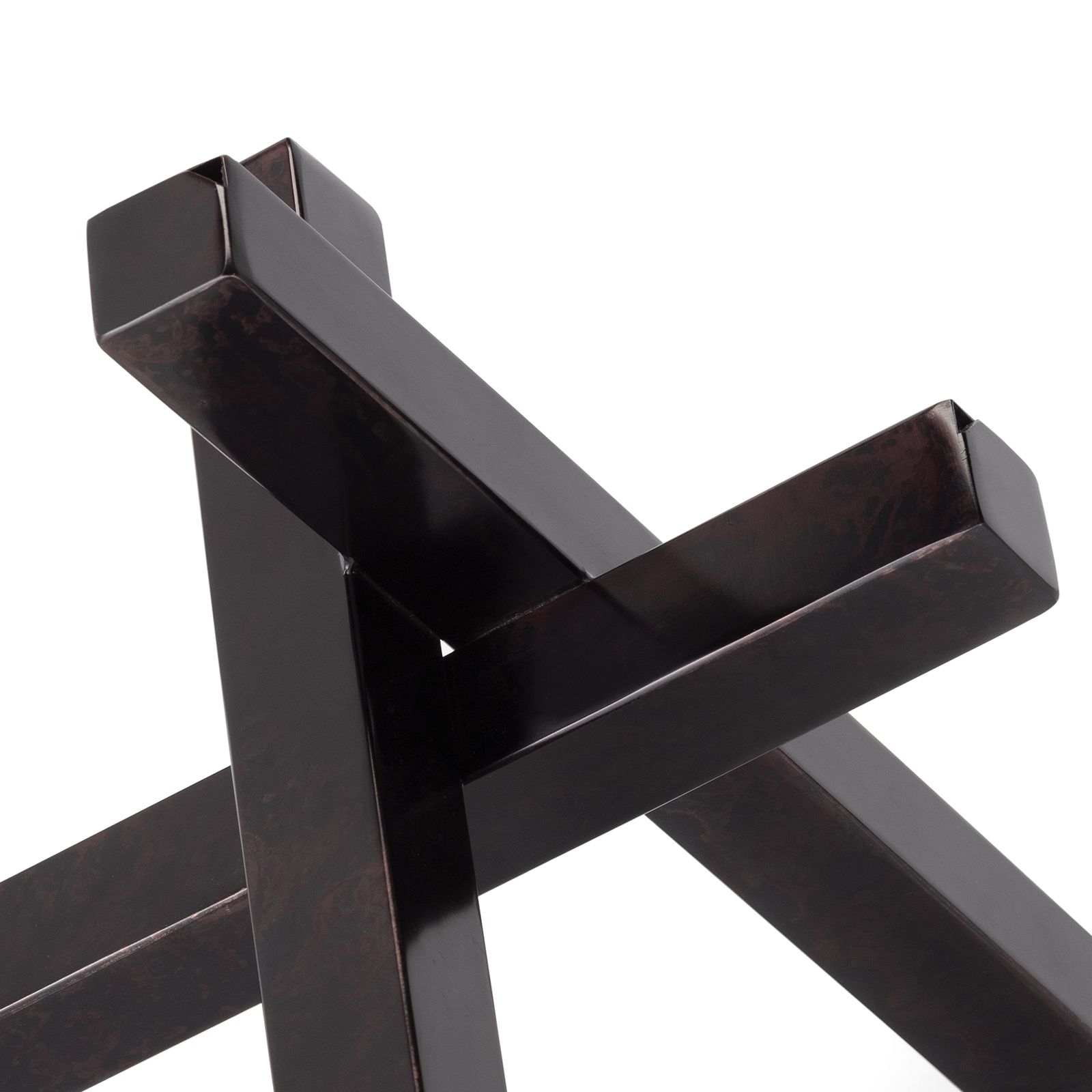 Image 4 Intersecting 12 3/4" Wide Black Zinc Iron Figurine more views