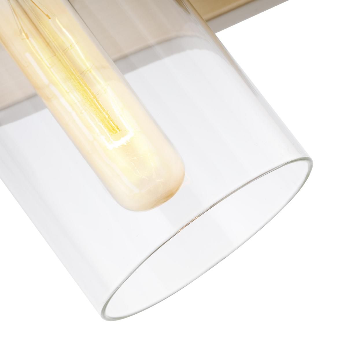 Image 4 Intersection; 2 Light; Vanity; Burnished Brass with Clear Glass more views