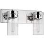 Intersection; 2 Light; Vanity; Polished Nickel with Clear Glass
