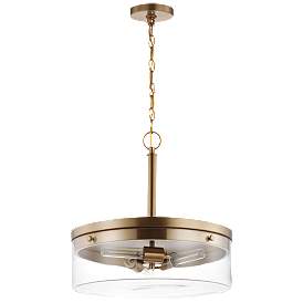 Image1 of Intersection; 3 Light; Pendant; Burnished Brass with Clear Glass