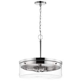 Image1 of Intersection; 3 Light; Pendant; Polished Nickel with Clear Glass