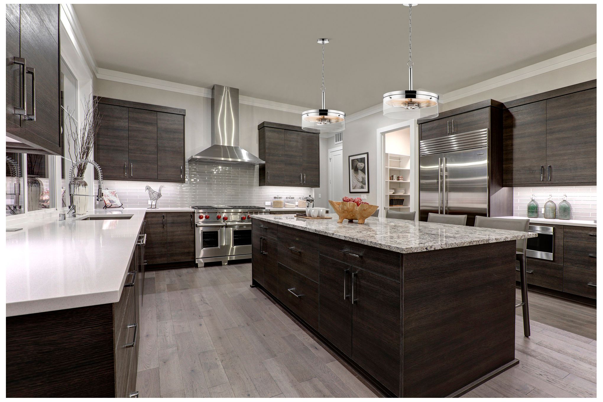 Image 4 Intersection; 3 Light; Pendant; Polished Nickel with Clear Glass more views