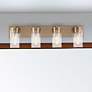1_Intersection; 4 Light; Vanity; Burnished Brass with Clear Glass
