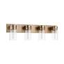3_Intersection; 4 Light; Vanity; Burnished Brass with Clear Glass more views