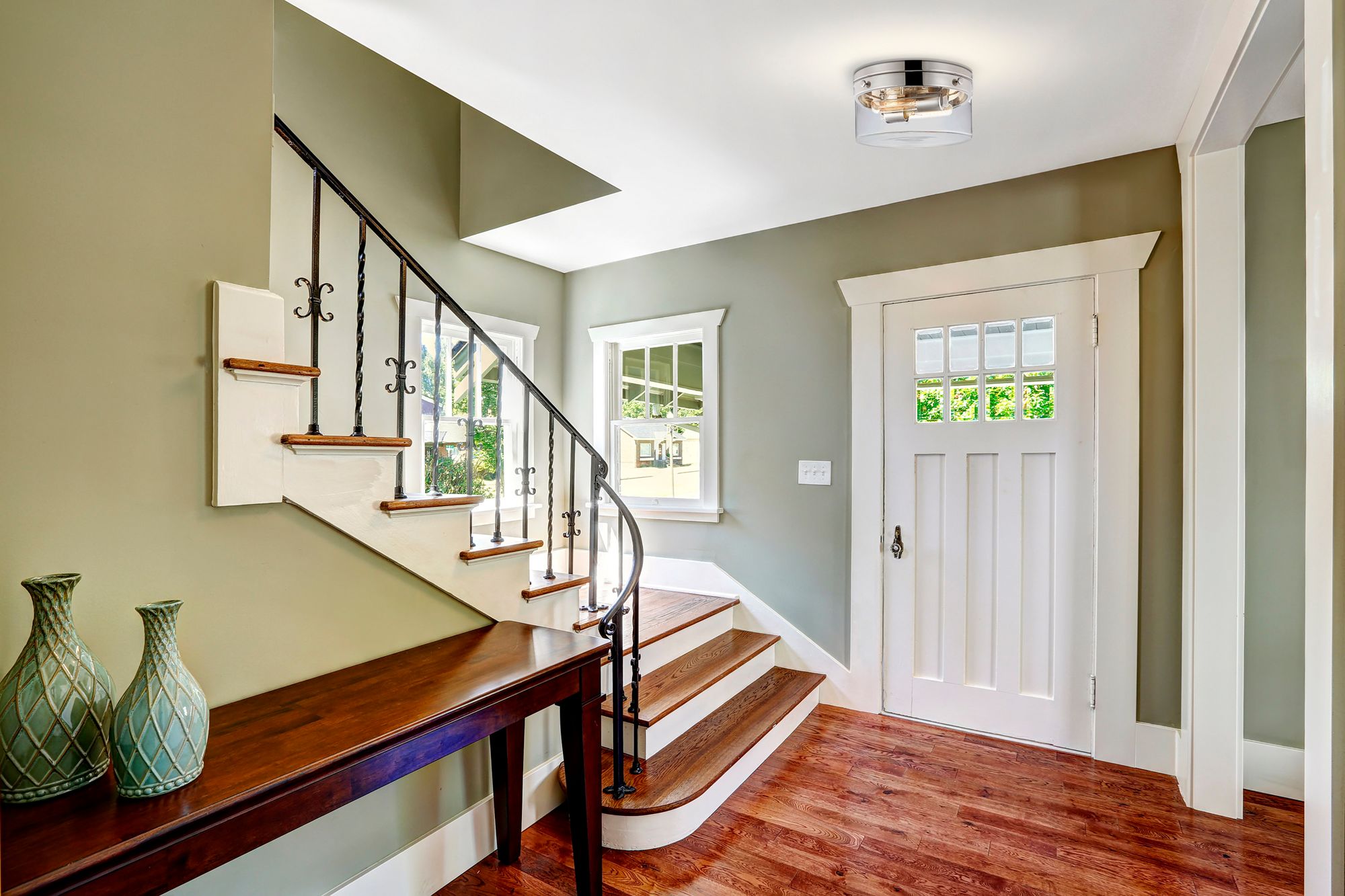 Image 4 Intersection; Medium Flush Mount Fixture; Polished Nickel with Clear Glass more views