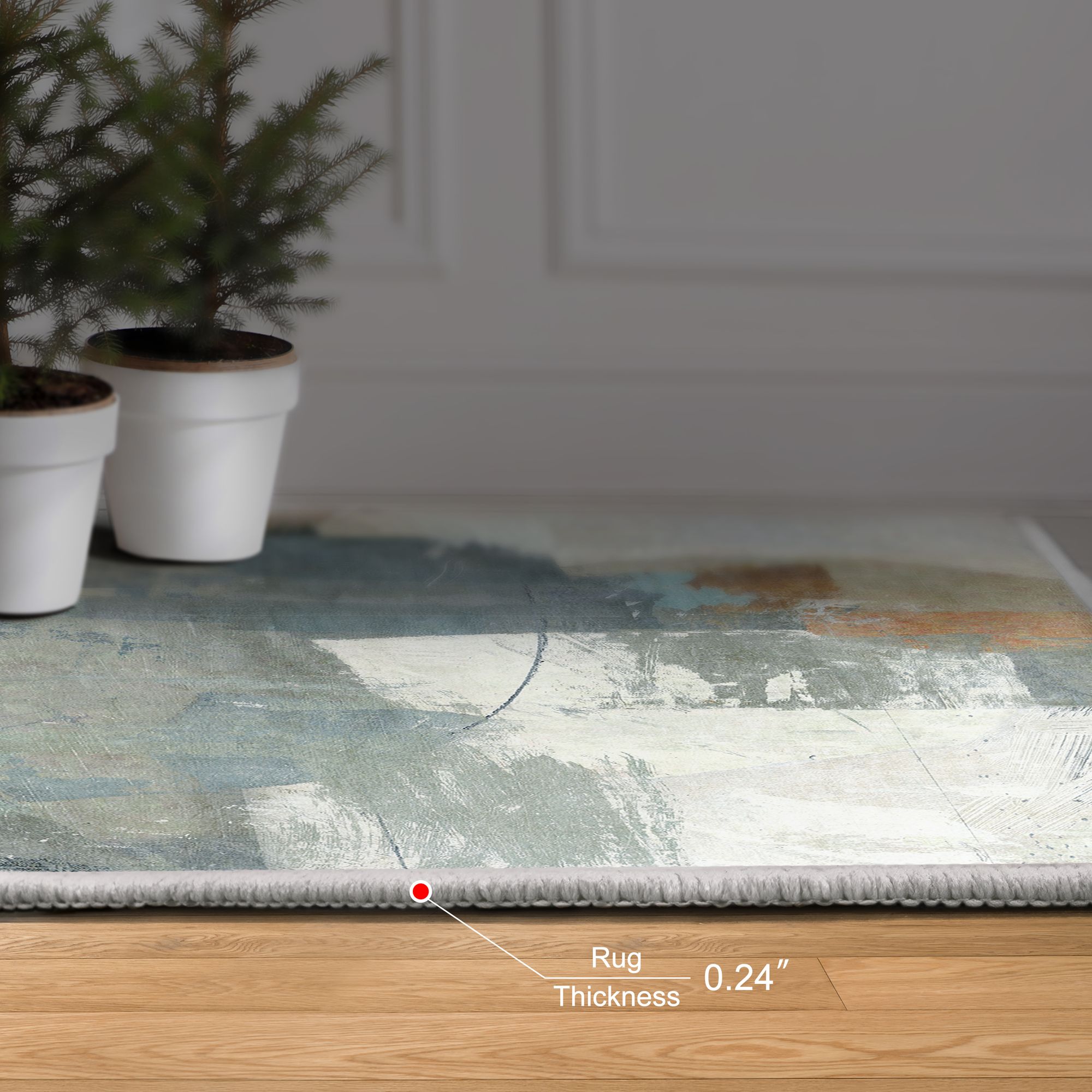 Image 6 Interstellar Washable Abstract Art Area Rug size 8'x10' more views