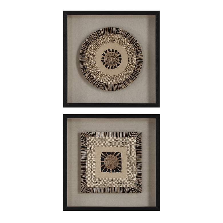 Image 2 Intertwine 24" Square 2-Piece Shadow Box Wall Decor Set