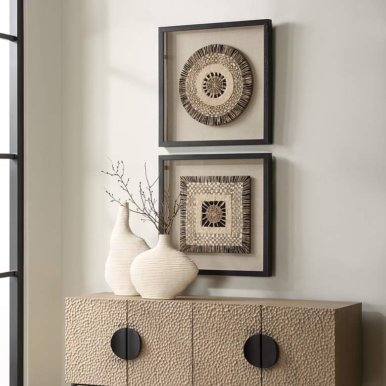 Image 1 Intertwine 24" Square 2-Piece Shadow Box Wall Decor Set