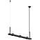 Intervals 48.25" Wide Satin Black Cone Uplight LED Pendant