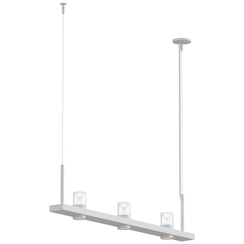 Image 1 Intervals 48.25" Wide Satin White Cone Uplight LED Pendant