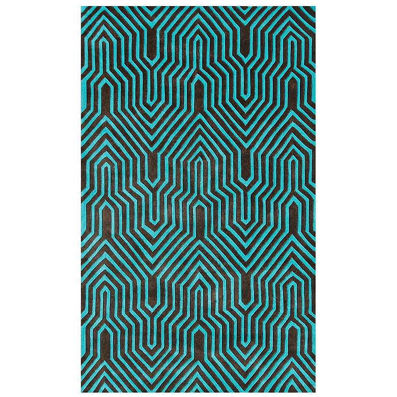 Image 1 Intervals Azure Handmade 5'x8' Rug