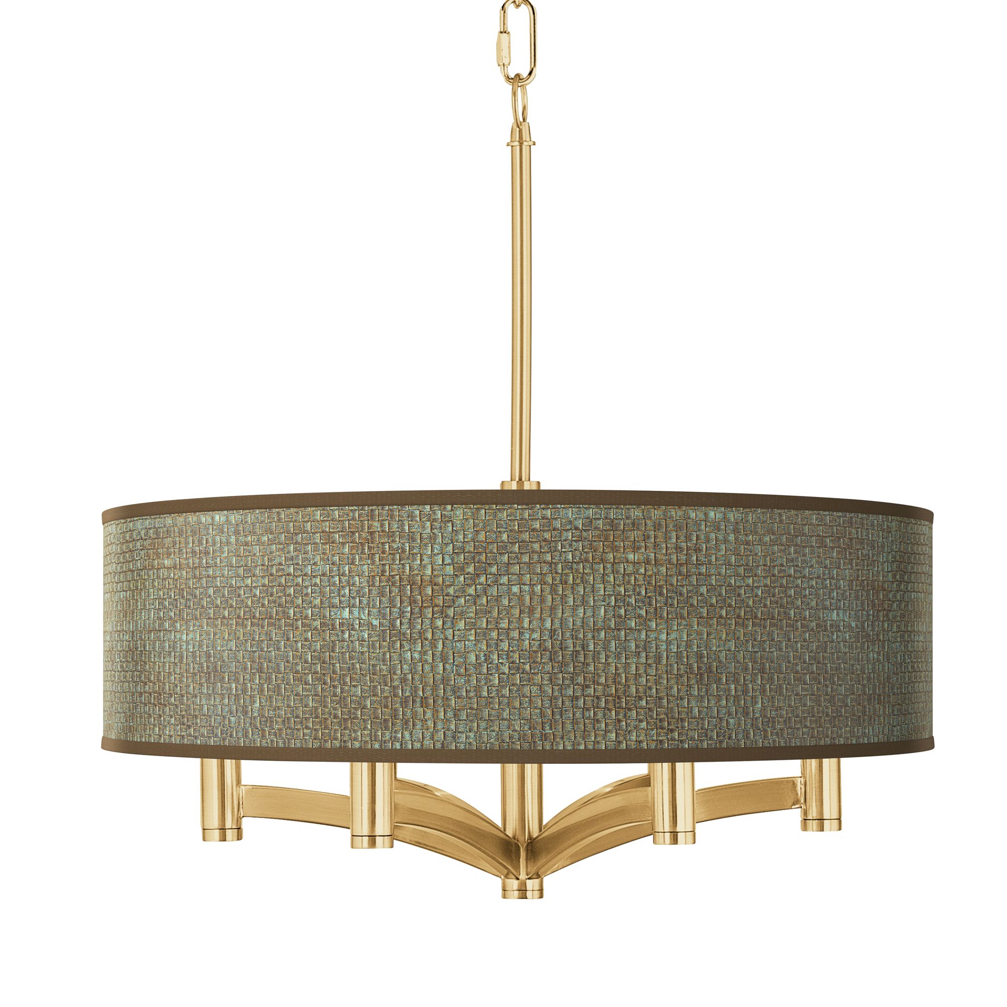 Image Interweave Patina Ava 6-Light Gold Pendant Chandelier