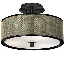 Image1 of Interweave Patina Black 14" Wide Ceiling Light