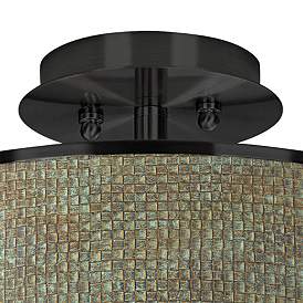 Image2 of Interweave Patina Black 14" Wide Ceiling Light more views
