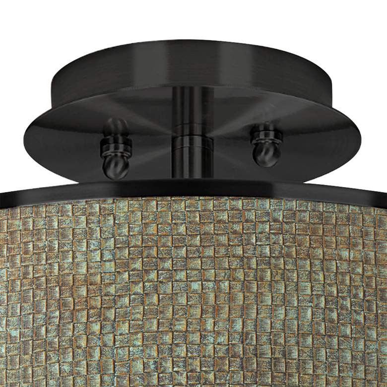 Image 2 Interweave Patina Black 14 inch Wide Ceiling Light more views