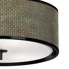 Image3 of Interweave Patina Black 14" Wide Ceiling Light more views