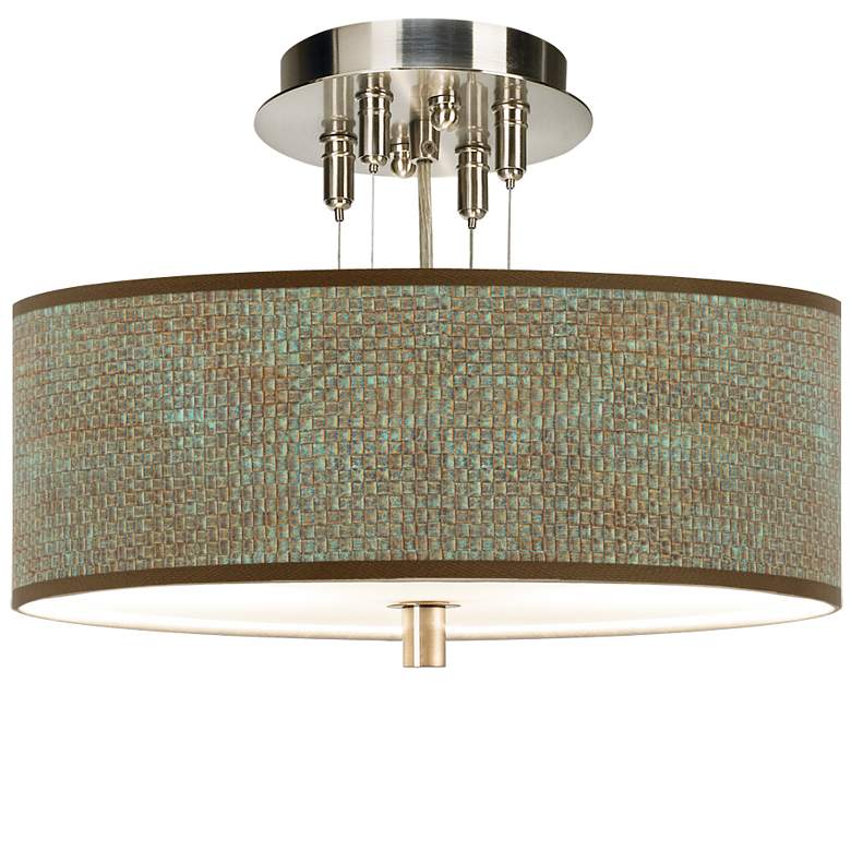 Image 1 Interweave Patina Giclee 14 inch Wide Ceiling Light