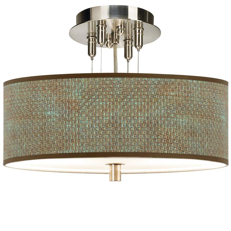 Image 1 Interweave Patina Giclee 14" Wide Ceiling Light