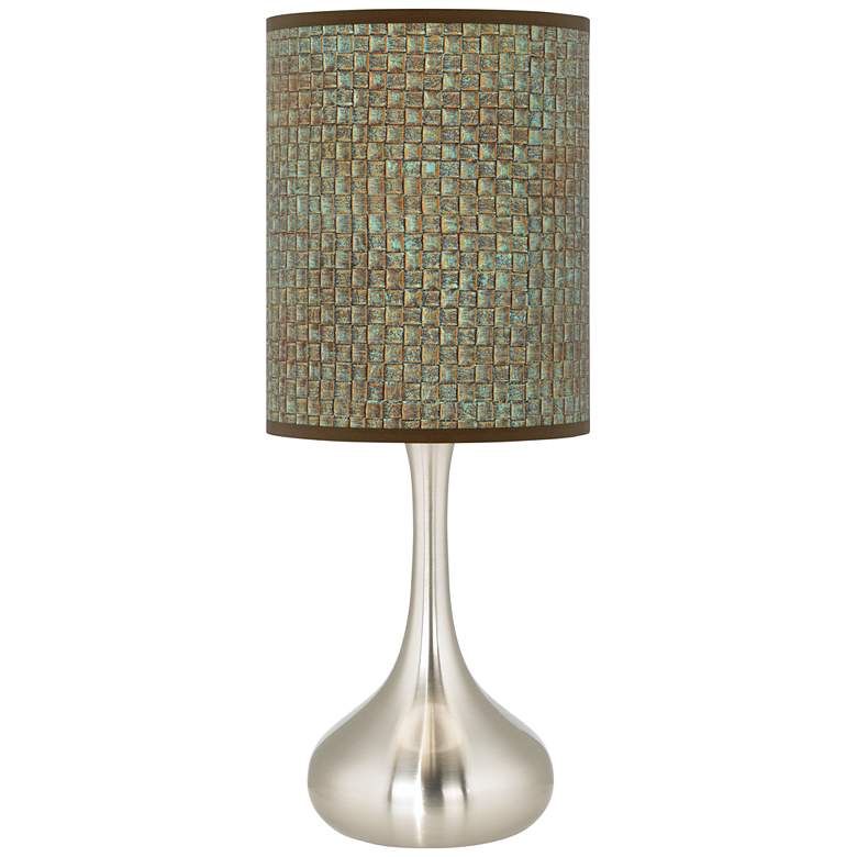 Image 1 Interweave Patina Giclee Droplet Table Lamp