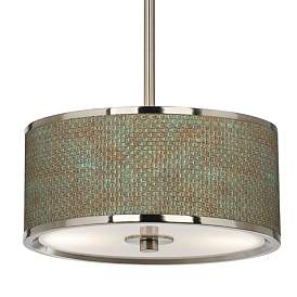 Image3 of Interweave Patina Giclee Glow 10 1/4" Wide Pendant Light more views