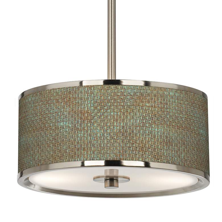 Image 3 Interweave Patina Giclee Glow 10 1/4 inch Wide Pendant Light more views