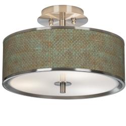 Interweave Patina Giclee Glow 14&quot; Wide Ceiling Light