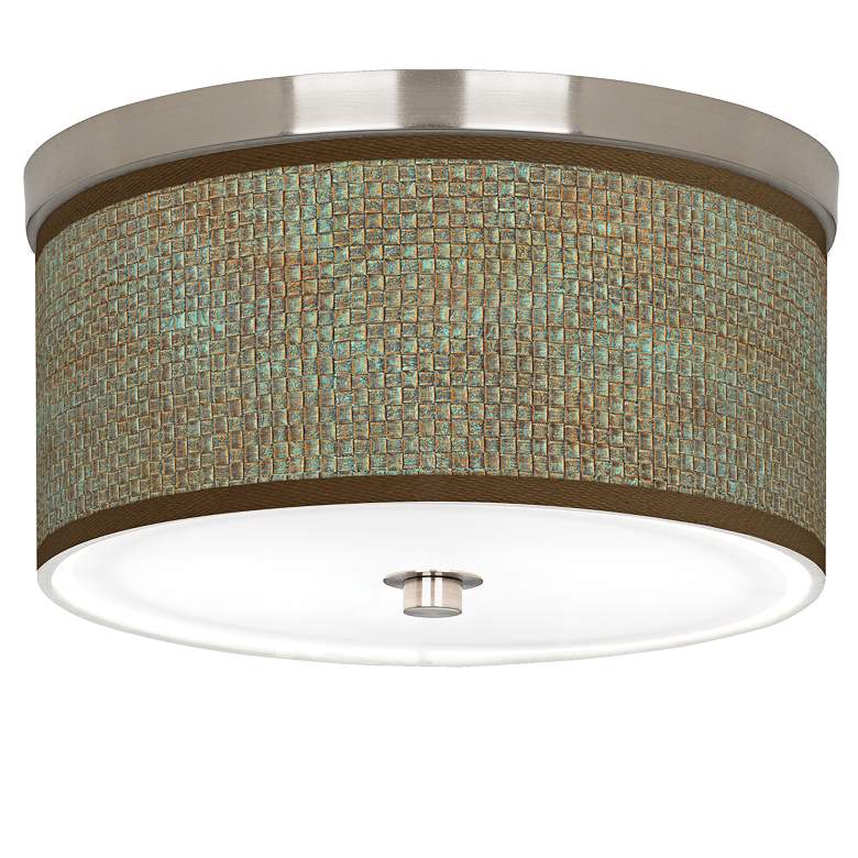 Image 1 Interweave Patina Giclee Nickel 10 1/4" Wide Ceiling Light