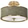 Interweave Patina Gold 14" Wide Ceiling Light