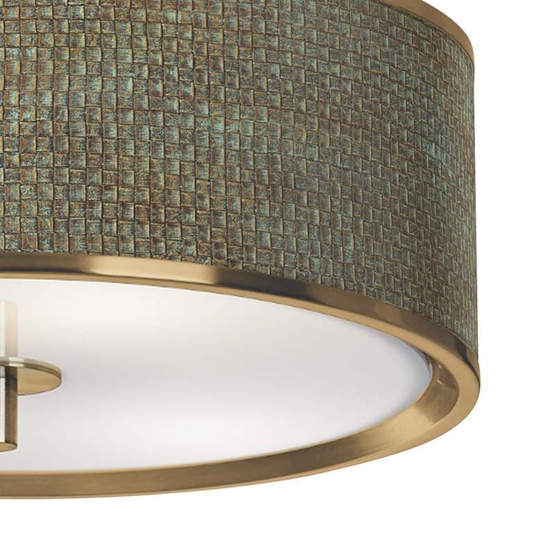 Image 3 Interweave Patina Gold 14" Wide Ceiling Light more views