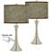 Interweave Patina Trish Brushed Nickel Touch Table Lamps Set of 2