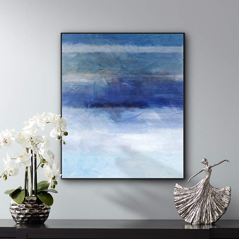Image 1 Into the Blue II 29 3/4" High Framed Giclee Canvas Wall Art