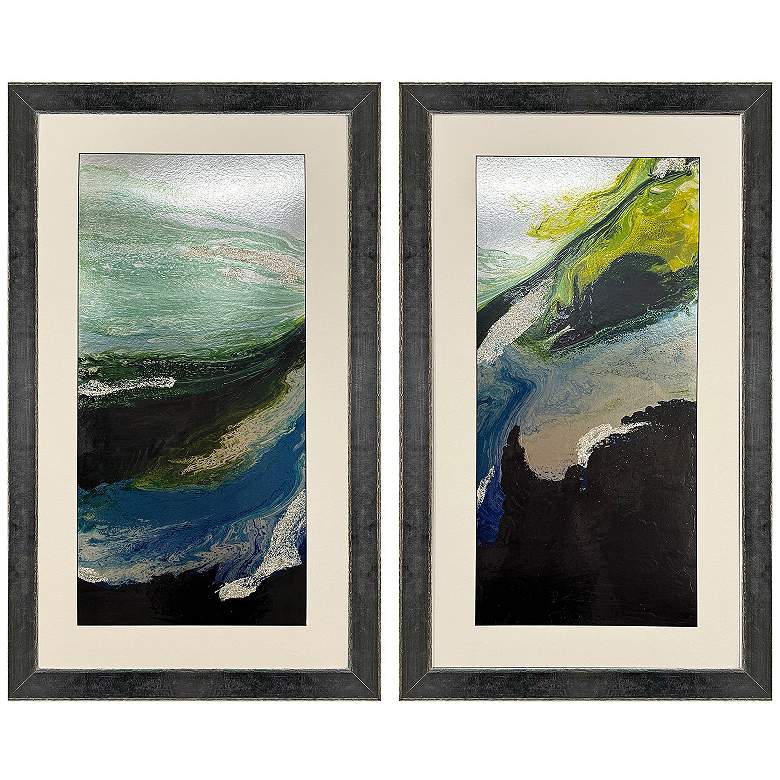 Image 2 Into the Dark 26"W x 44"H Framed Art - Set of 2