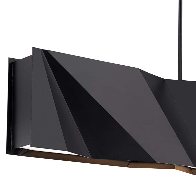 Image 2 Intrasection 10"H x 56"W 1-Light Linear Chandelier in Black more views