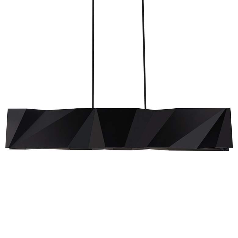 Image 3 Intrasection 10"H x 56"W 1-Light Linear Chandelier in Black more views