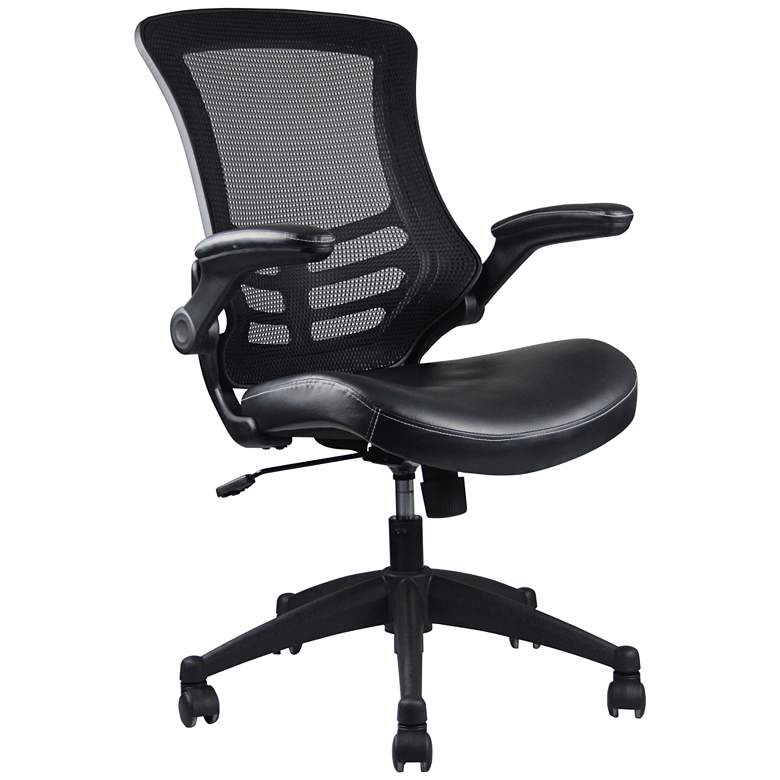 Image 1 Intrepid Black Faux Leather Adjustable Office Chair