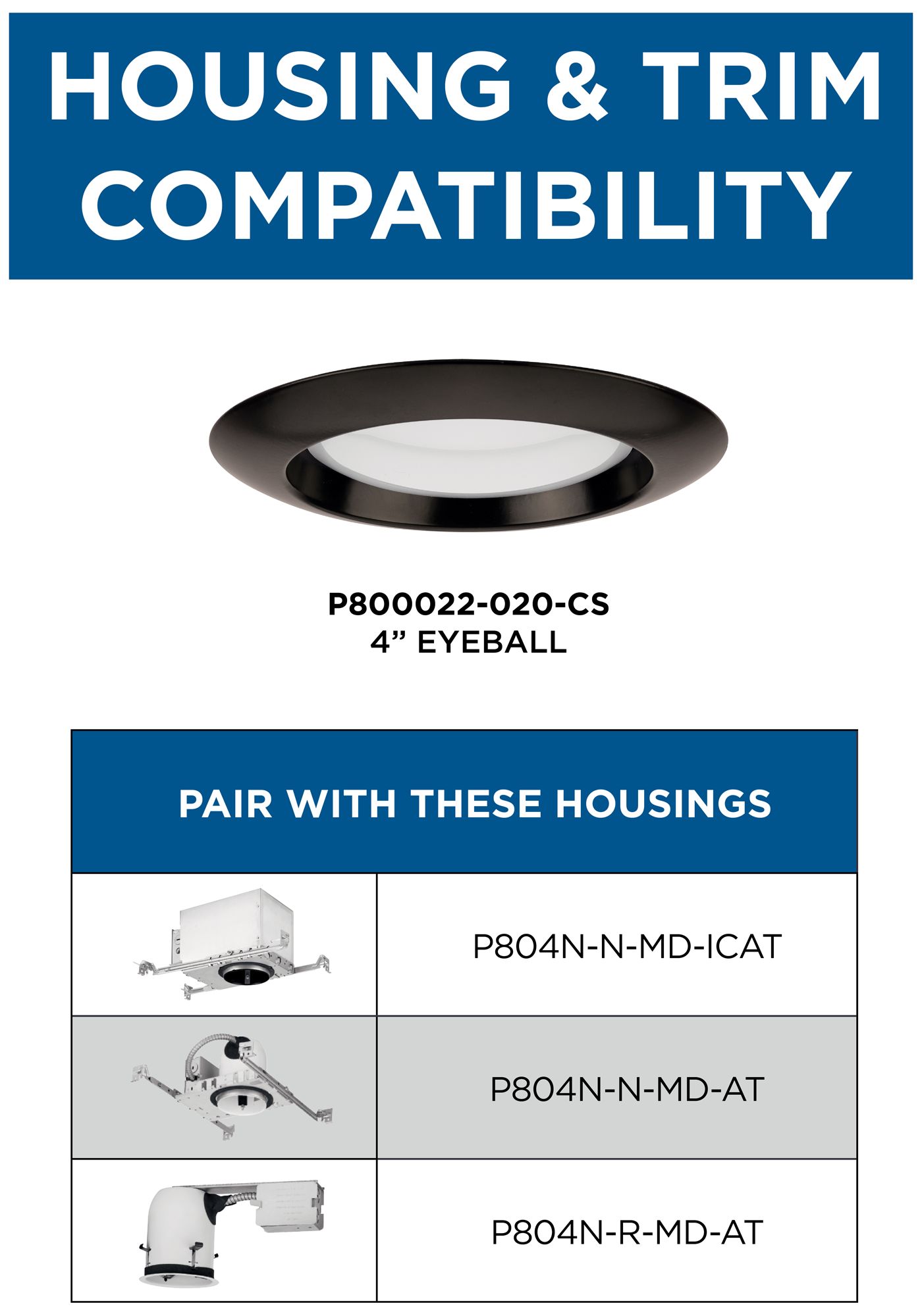 Intrinsic Collection 4" Adjustable Eyeball 5-CCT Recessed Trim
