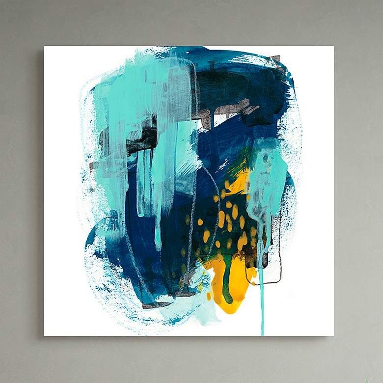 Image 1 Intuitive Motion I 41 1/2 inch Square Tempered Glass Wall Art
