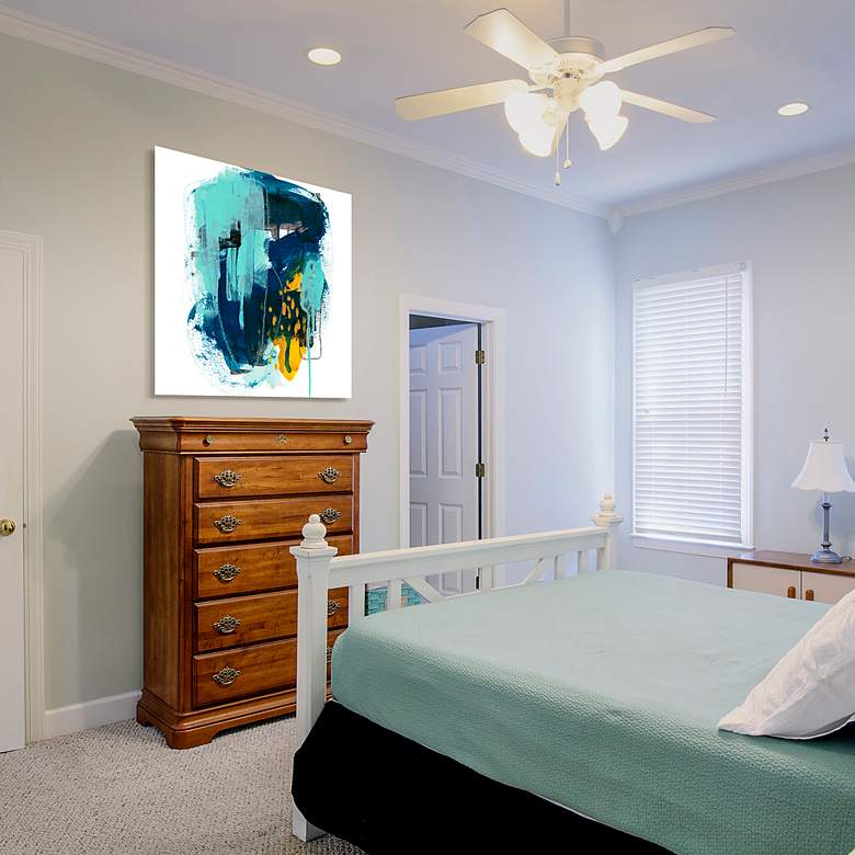 Image 5 Intuitive Motion I 41 1/2" Square Tempered Glass Wall Art more views