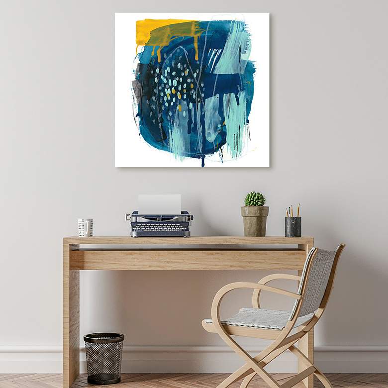 Image 5 Intuitive Motion II 38" Square Free Floating Glass Wall Art more views