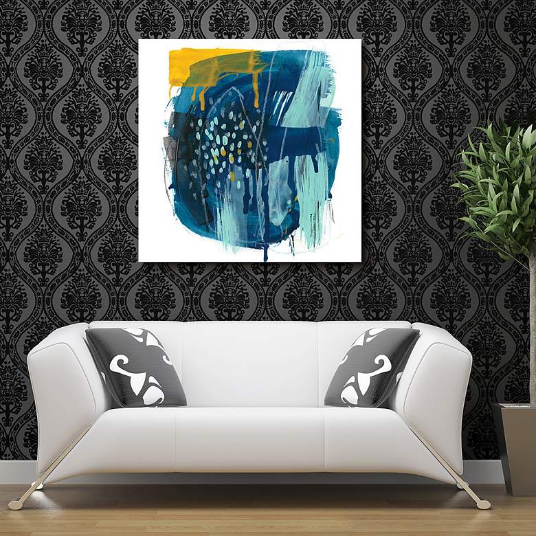 Image 6 Intuitive Motion II 38" Square Free Floating Glass Wall Art more views