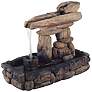 Inukshuk Stone Formation 33" Wide Rustic Fountain