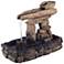 Inukshuk Stone Formation 33" Wide Rustic Fountain